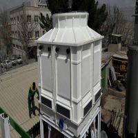 برج خنک کننده مکعبی 10 تن آبرای از نمای بالا